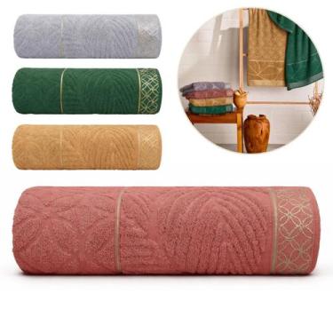Imagem de Toalha De Banho Nativa 100 Algodão Macia Felpuda Appel, Telha