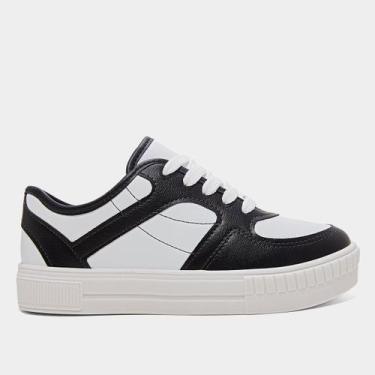 Imagem de Tênis Infantil Molekinha Casual Menina, Branco, Preto, 26