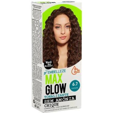Imagem de Tonalizante Vegano MaxGlow Chocolate 6.7 Sem Amônia NOVEX MaxGlow 50ml