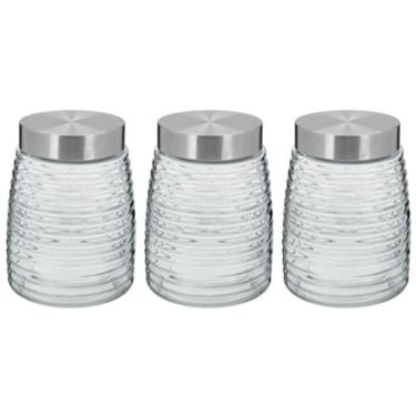 Imagem de KIT 3 POTE MANTIMENTOS HOME&CO COM TAMPA VIDRO 1,2L 16x12x12