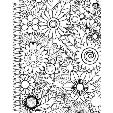 Imagem de Caderno Universitário 80fls Color Quest - Capas para Colorir e Persona