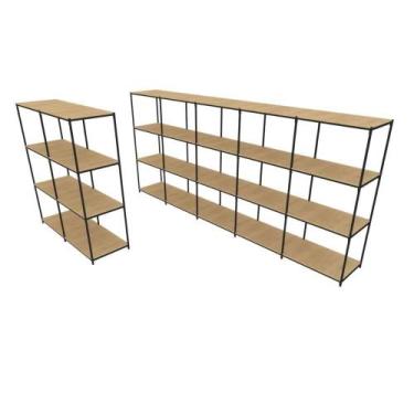 Imagem de Praleira De Aço Reforçada Mini Porta Pallet 200x60x90 Estante Estoque 
