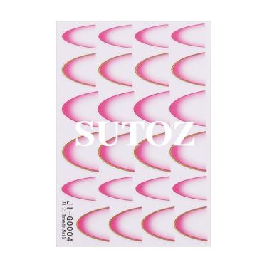 Imagem de Adesivo de Unhas Ji-g0 3d Gradiente Linha Francesa Diy Azul Rosa Roxo Verde Oem