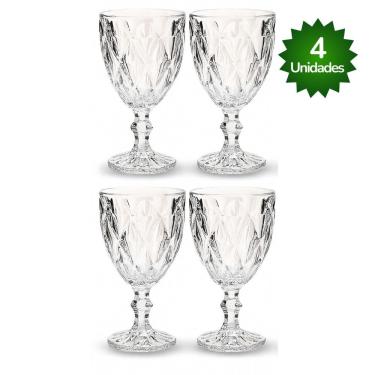 Imagem de Jogo Taça Diamante para Bebidas em Vidro com Design Sofisticado para Mesa Transparente OEM 330ml 6 Peças