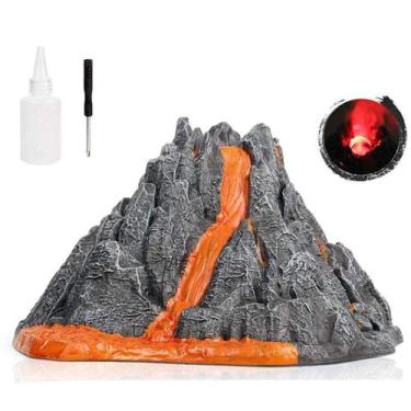 Imagem de Brinquedos de dinossauro modelo Eruption Volcano com tapete e árvores,