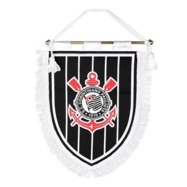Imagem de Flamula Oficial Corinthians Original Branca Ou Preta-Unissex