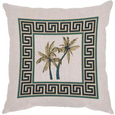 Imagem de Capa Almofada 50x50 Linho Chave Grega Tropical D - LA FAVORITTA AL