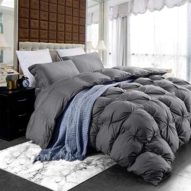 Imagem de Edredom, roupa de cama egípcia, luxuosa, cinza pesado - EGYPTIAN BEDDI