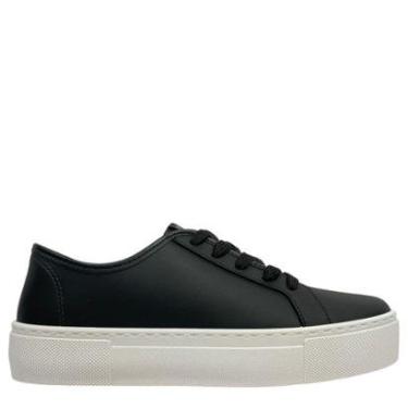 Imagem de Tênis Moleca Casual Básico Preto Branco Plataforma 5658547-Feminino
