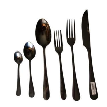 Imagem de Faqueiro 36 pçs preto ônix luiza  aço inox - MIMO STYLE