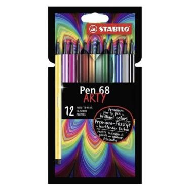 Imagem de Caneta com Ponta Sintetica - Stabilo Pen 68 Arty - 12 Cores