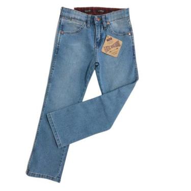 Imagem de Calça Country Jeans Wrangler Infantil Delavê Elastic 13MSJ604UN, 14