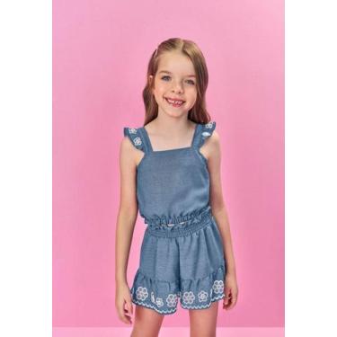 Imagem de Conjunto Menina Romântico Jeans Cinti, 8, Jeans
