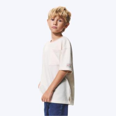 Imagem de Camiseta Oversized Com Bolso Off White Juvenil Menino Hering Kids 5G5k