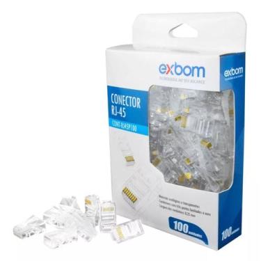 Imagem de Conector Rede Lan Internet Plug Rj45 8 Vias Cat5e 100 unidades - N/I