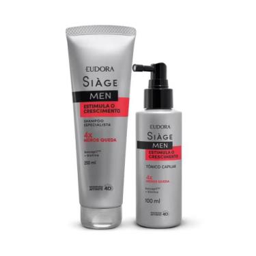 Imagem de Combo Siàge Men Estimula o Crescimento: Tônico 100ml + Shampoo 250ml -