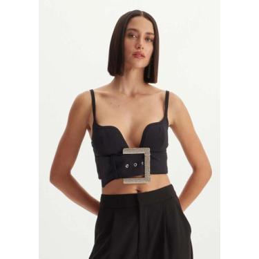 Imagem de Top De Alça Com Maxi Fivela Preto(502TP001127)-M - LANÇA PERFUME