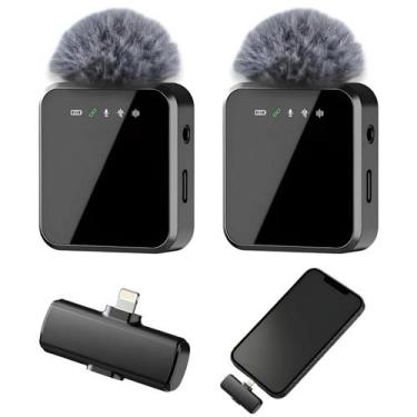 Imagem de Microfone Sem Fio Lapela Duplo Antirruído Plug And Play - Mnutobaby, L