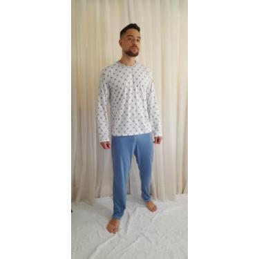 Imagem de Conjunto de Pijama Masculino PV - Stile di Gioielli, Mescla com xadrez
