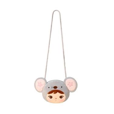 Imagem de Bolsa Infantil Transversal Lado Plush Bup Baby Alça Tiracolo, Ratinha