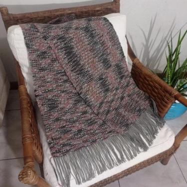 Imagem de Cachecol Manta Pachimina lã tear - Ivonise Ateliê 