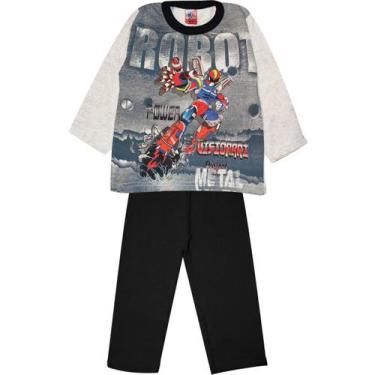 Imagem de Conjunto De Camiseta Moletom Infantil Menino Forrada Inverno - ANJO DA