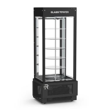 Imagem de Vitrine Giratória Refrigerada Expositor Vertical Refrimate VGTPRG750 1 Porta Inox Vidro Temperado 220V