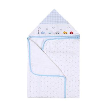 Imagem de Toalha de Banho Felpuda com forro de fralda soft e capuz bebê bordados