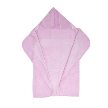 Imagem de Toalha de Banho Dohler Baby c/ Capuz p/ Bordar 90x70cm Cor:Rosa, Rosa