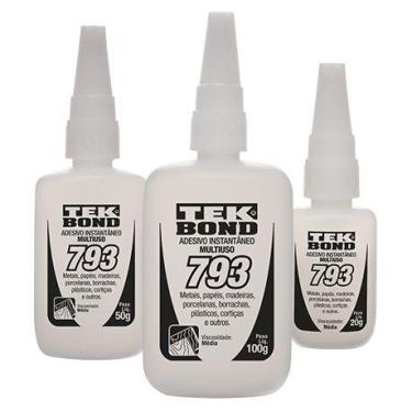 Imagem de Kit c/ 10PÇ ADESIVO INSTANTANEO 100G 793 BICO ANTIENTUPIMENTO - TEKBON