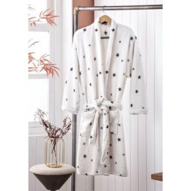 Imagem de Roupão Kacyumara Vintage Stars Adulto -, Stars branco 3546, G