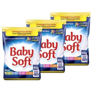 Imagem de Sabão em Pó Baby Soft Kit 3 Unidades de 800g