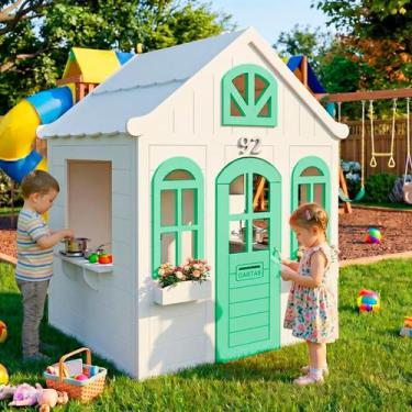 Imagem de Casinha Infantil De Madeira Encanto - Eita Casa Perfeita, Verde claro