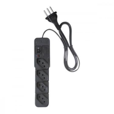 Imagem de Filtro Linha Fiolux 4 Tomada Bivolt Preto