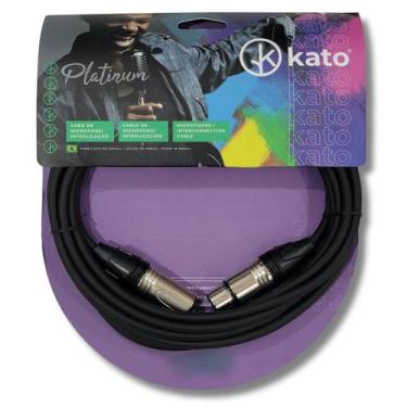 Imagem de Cabo XLR x XLR 10m Canon Microfone Platinum 30mm Preto Kato