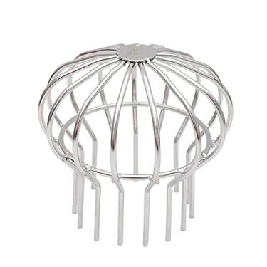 Imagem de Prote??o de calha anti-bloqueio F¨¢cil instala??o redonda tampa de rede s¨®lida Filtro de linha Tamp?o de piso externo Ralo de piso Terra?o a?o inoxid¨¢vel, tipo 110