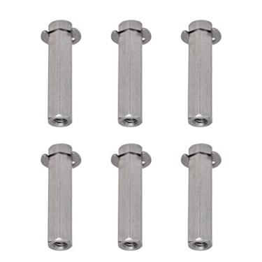 Imagem de Eixo hexagonal, 10 peças de aço inoxidável 8 mm de diâmetro, peça de alta dureza com clipe de anel para Gobilda para TETRIX (4106-4008-0400)