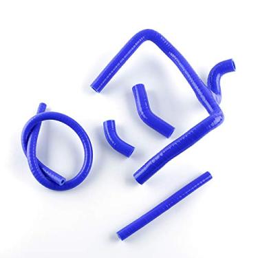 Imagem de LUXERAD Tubo de refrigeração de 3 camadas de 4,5 mm de desempenho de silicone para Ho nda CR250 02-07 (azul)