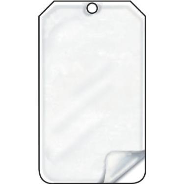 Imagem de Accuform MDT520LCP etiqueta em branco cor sólida auto-laminada, 14,6 cm de comprimento x 8,25 cm de largura x 0,00 cm de espessura, cartão PF, branco (pacote com 25)