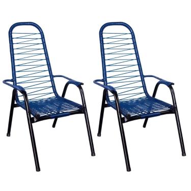 Imagem de Kit 2 Cadeiras de Área e Varanda Fio Azul Fortmix