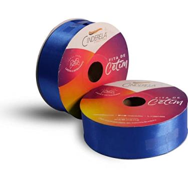 Imagem de Cinderela Fitas Fita de Cetim Simples Face, 38 mm, Azul Royal, Rolo de 50 Metros