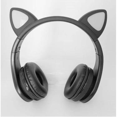 Fone De Ouvido Orelha De Gato Headphone Ear Cat Led Bluetooth Colorido  Lt9003 Luuk Young - LUUK YOUNG Comércio Eletrônico