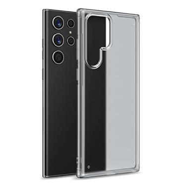 Imagem de Capa para Samsung Galaxy S22/S22 Plus/S22 Ultra, capa rígida transparente fosca fina TPU (poliuretano termoplástico) macio antiarranhões à prova de choque, transparente, S22 de 6,1 polegadas