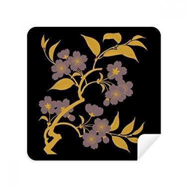 Imagem de Pintura Cultura Japonesa Óculos de Flor Negra Pano Limpador de Tela Tecido Camurça Pacote com 2