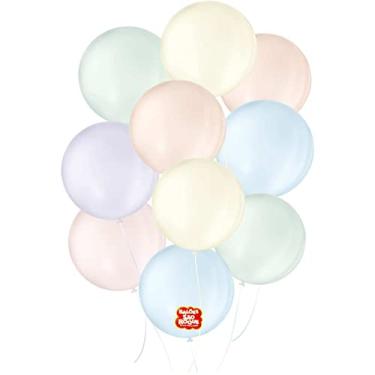 Imagem de Balão Redondo, São Roque, Número 5, Candy Colors, Cores Sortidas, Pacote com 25