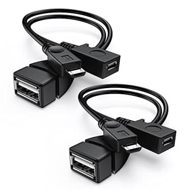 Imagem de ANDTOBO Adaptador de substituição 2 em 1 micro USB (cabo OTG com alimentação) para Fire Stick 4K/dispositivos host/PlayStation Classic etc. - Pacote com 2