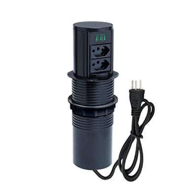 Imagem de Torre De Tomada Totem Automático 2 Tomadas 10A 3 USB 5.2A COR:PRETO