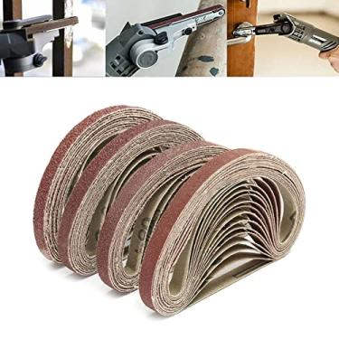 Imagem de 50 pçs 330mm x 10mm cinto de lixamento de dedo poder lixadeira de lixa cintos abrasivos para móveis de madeira metal não-metal moagem, 40