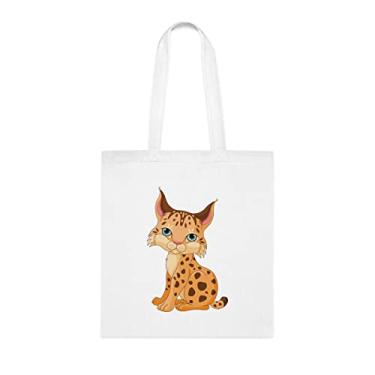 Imagem de Sacola Lynx, Lince Tote Presente, Bolsa de Ombro Lynx, Sacos Reutilizáveis Lynx, Cesta de Aniversário de Natal, Ideia de Presente de Mordaça de Presente para Ela, Presente Para Ele,