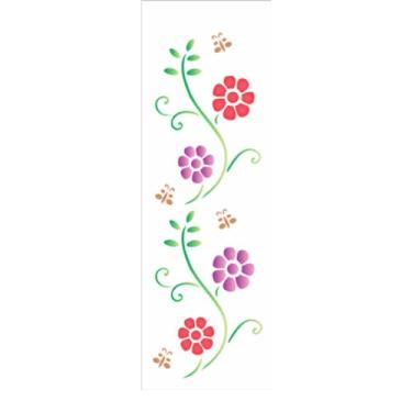Imagem de Stencil de Acetato para Pintura OPA 10 x 30 cm - 966 Flores Primavera